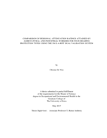 Comparison of personal attenuation ratings attained by agricultural and industrial workers for four hearing protection types using the 3M E-A-RFIT dual validation system