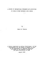 A survey of recreational interests and activities of girls in West Waterloo High School