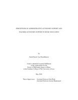 Perceptions of administrative autonomy-support and teacher autonomy-support in music education