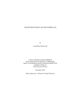 Suicide prevention and the workplace