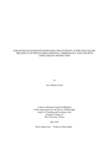 Enhancing background knowledge for students at risk for failure: the effects of preteaching essential terminology and concepts using explicit instruction
