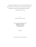 Chronicling resident and staff outcomes throughout the implementation of a professional nursing practice model in one Midwest continuing care retirement community: a longitudinal analysis