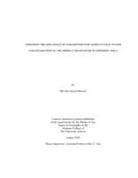 Assessing the influence of parameters for agricultural flood loss estimation in the Middle Cedar River Watershed, Iowa