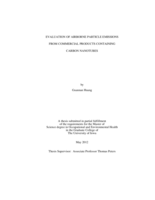 Evaluation of airborne particle emissions from commercial products containing carbon nanotubes
