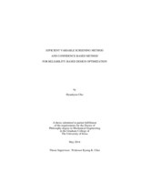 Efficient variable screening method and confidence-based method for reliability-based design optimization