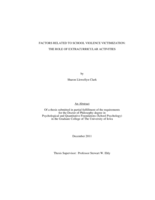 Factors related to school violence victimization: the role of extracurricular activities