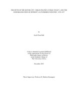 The myth of the motor city: urban politics, public policy, and the suburbanization of Detroit's automobile industry, 1878-1937