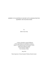 Barriers to the adoption of safe beef cattle handling practices, equipment, and facilities in Iowa