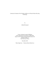 Laboratory evaluation of eco-friendly additives for warm in- place recycling technology