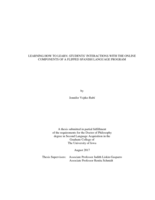 Learning how to learn: students’ interactions with the online components of a flipped Spanish language program
