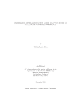 Criteria for generalized linear model selection based on Kullback's symmetric divergence