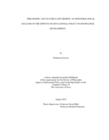 Philosophy and No child left behind: an epistemological analysis of the effects of educational policy on knowledge development