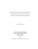 Embracing the screen of mediated environments: an exploration of the buffer effect's role in communication surrounding transgressions