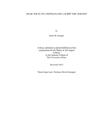 Music for flute and piano and a script for violinist