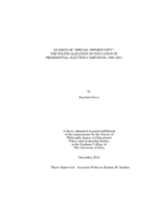 An issue of "special opportunity": the politicalization of education in presidential election campaigns, 1968-2012