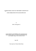 A windtunnel study of thin-sheet and rivulet icing formation on planar surfaces