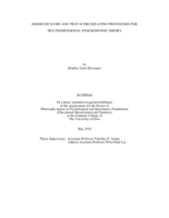 Observed score and true score equating procedures for multidimensional item response theory