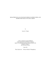 Breakthrough analysis for filtering facepiece media and respirators with activated carbon