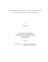 Development of methodology to support estimation of snow drifting with application to snow fence design