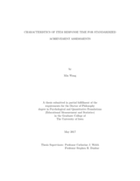 Characteristics of item response time for standardized achievement assessments