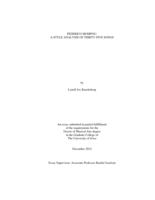 Federico Mompou: a style analysis of thirty-five songs