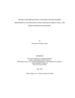 The relationship between attitudes toward seeking professional psychological help, religious orientation, and Greek Orthodox religiosity