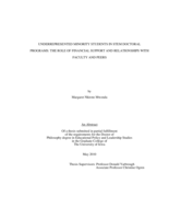 Underrepresented minority students in STEM doctoral programs: the role of financial support and relationships with faculty and peers