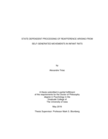 State-dependent processing of reafference arising from self-generated movements in infant rats