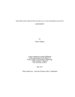 Texture analysis of PET scans as a tool for image quality assessment