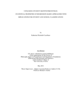 Unpacking student growth percentiles: statistical properties of regression-based approaches with implications for student and school classifications