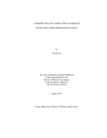 A Perspective on Conducting Courses in Music Education Programs in Japan