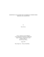 Discretion in accounting for tax reserves: evidence from mergers and acquisitions