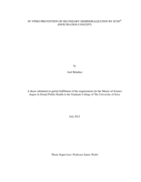 In vitro prevention of secondary demineralization by icon (infiltration concept)