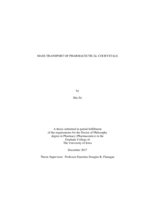 Mass transport of pharmaceutical cocrystals
