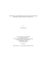 Professional development in Japanese non-native English speaking teachers' identity and efficacy