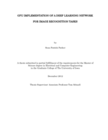 GPU implementation of a deep learning network for image recognition tasks