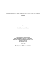 Damage-tolerant optimal design of structures subjected to blast loading