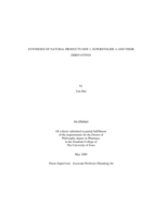Syntheses of natural products OSW-1, superstolide A and their derivatives
