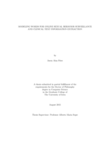 Modeling words for online sexual behavior surveillance and clinical text information extraction