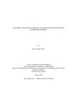 Examining the effectiveness of an online suicide prevention gatekeeper training