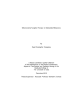Mitochondria-targeted therapy for metastatic melanoma