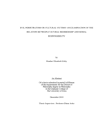 Evil perpetrators or cultural victims? An examination of the relation between cultural membership and moral responsibility