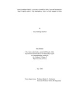How commitment and detachment influence members' discourse about the National Education Association