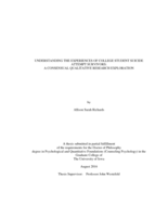 Understanding the experiences of college student suicide attempt survivors: a consensual qualitative research exploration