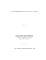 A fast algorithm for general matrix factorization