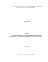 The connection between maternal depression, parenting, and child externalizing disorders