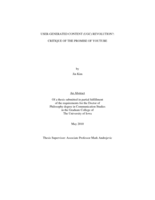User-generated content (UGC) revolution?: critique of the promise of YouTube