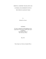 Medieval anxieties: translation and authorial self-representation in the vernacular beast fable
