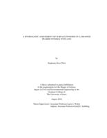 A hydrologic assessment of surface ponding in a drained prairie pothole wetland