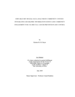 Exploratory spatial data analysis in community context: integrating geographic information science and community engagement for colorectal cancer prevention and control